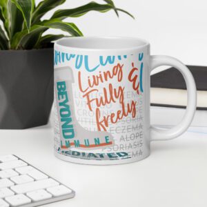 White glossy mug -boot design 11,15 or 20 oz