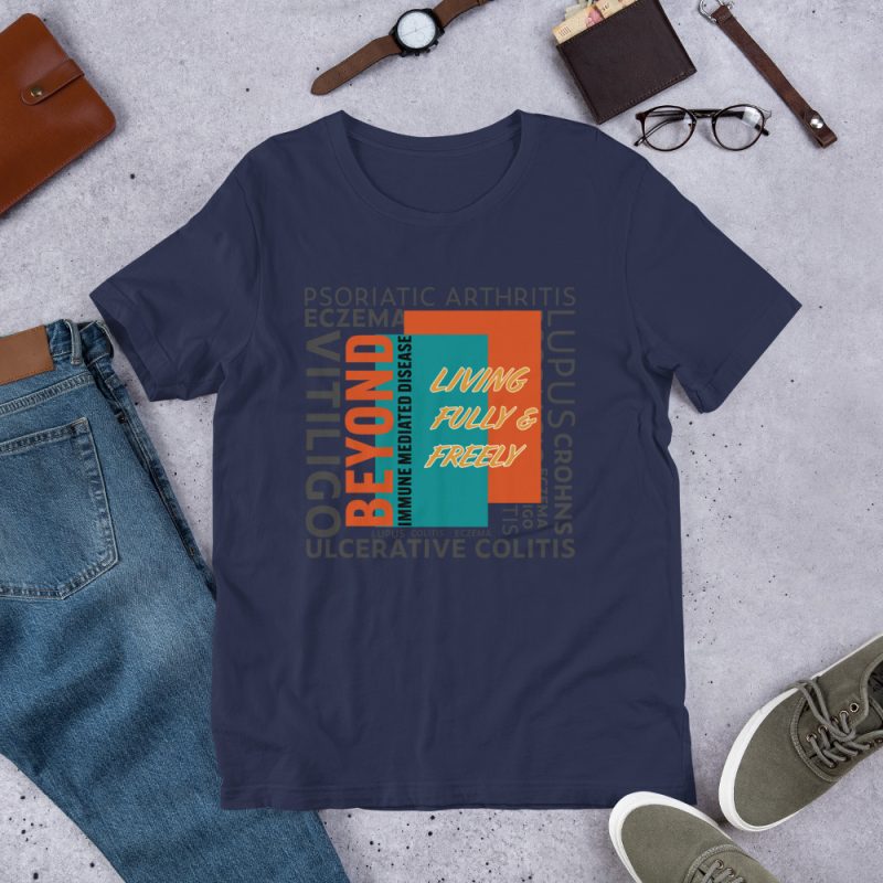 BIMD horizontal design dark colors – unisex classic tee - up to 4X - Image 2
